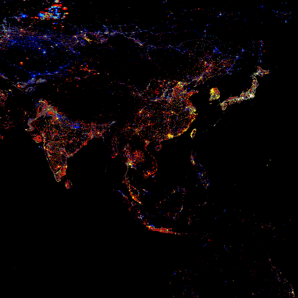 Карта изменений, Азия